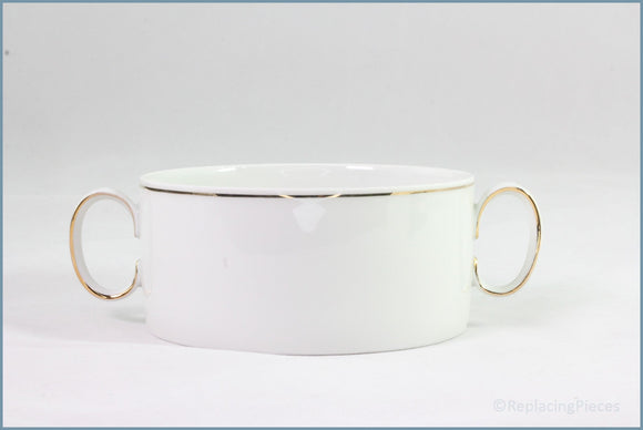 Thomas - White With Thin Gold Band - Soup Cup