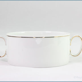 Thomas - White With Thin Gold Band - Soup Cup