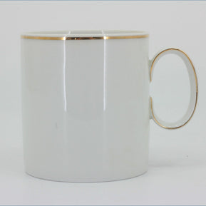 Thomas - White With Thin Gold Band - Mug/Breakfast Cup
