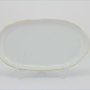 Thomas - White With Thin Gold Band - 7 3/4