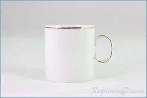Thomas - White With Thin Gold Band - Coffee Cup