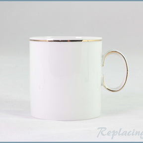 Thomas - White With Thin Gold Band - Coffee Cup