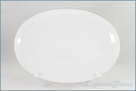 Thomas - White With Thin Gold Band - 13 1/8" Oval Platter
