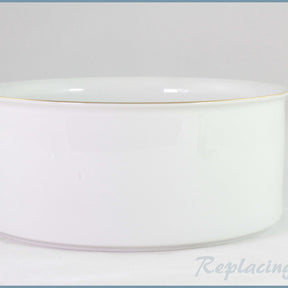 Thomas - White With Thin Gold Band - Salad Bowl