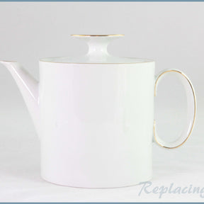 Thomas - White With Thin Gold Band - Teapot