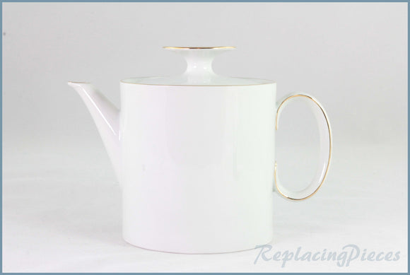 Thomas - White With Thin Gold Band - Teapot
