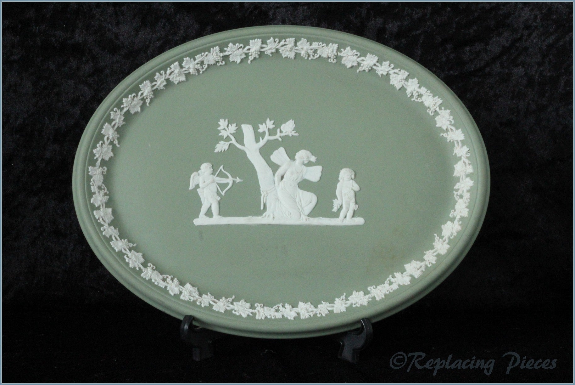 Wedgwood - Jasperware (Sage Green) - Dressing Table Tray - WWJWG1