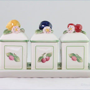 Villeroy & Boch - French Garden Charm - Three Jam Jars On Tray