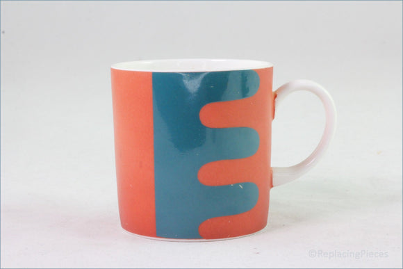 Wedgwood (Susie Cooper) - Pennant (C2151) - Coffee Can (Blue/Terracotta)