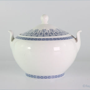 Wedgwood - Blue Tonquin - Lidded Sugar Bowl 