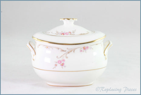 Wedgwood - Carisbrooke (Gold Edge) - Lidded Sugar Bowl