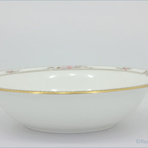 Wedgwood - Colchester - Cereal Bowl  - White ceramic bowl with gold rim on a white background