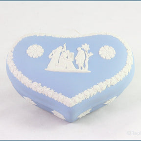 Wedgwood - Jasperware (Pale Blue) - Box - Heart Shaped