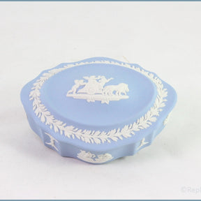 Wedgwood - Jasperware (Pale Blue) - Box - Oval Scalloped