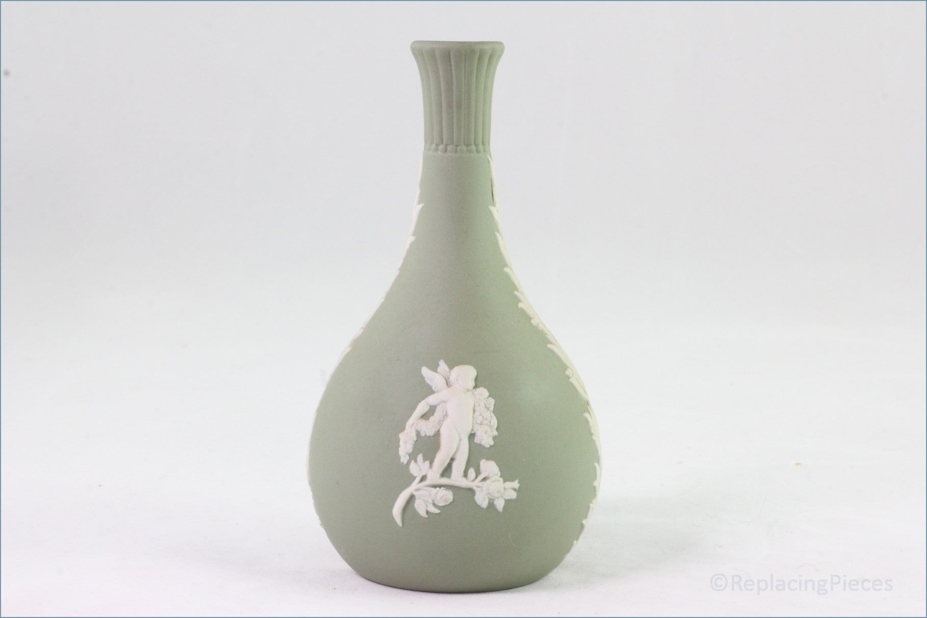 Wedgwood - Jasperware (Sage Green) - Bud Vase