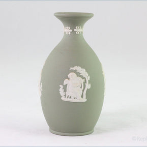 Wedgwood - Jasperware (Sage Green) - Bulbous Vase