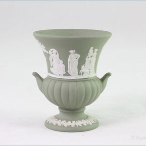 Wedgwood - Jasperware (Sage Green) - Small Urn Vase