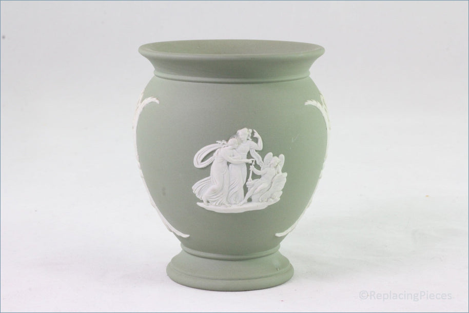 Wedgwood - Jasperware (Sage Green) - Vase (Narrow Base)
