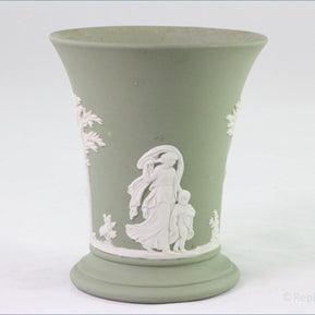 Wedgwood - Jasperware (Sage Green) - Small Flared Vase