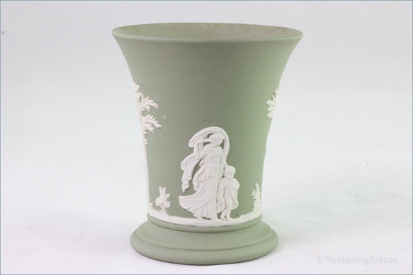 Wedgwood - Jasperware (Sage Green) - Small Flared Vase
