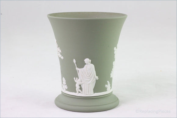 Wedgwood - Jasperware (Sage Green) - Small Flared Vase