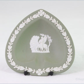 Wedgwood - Jasperware (Sage Green) - Pink Tray (Spade)