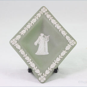 Wedgwood - Jasperware (Sage Green) - Pink Tray (Diamond)