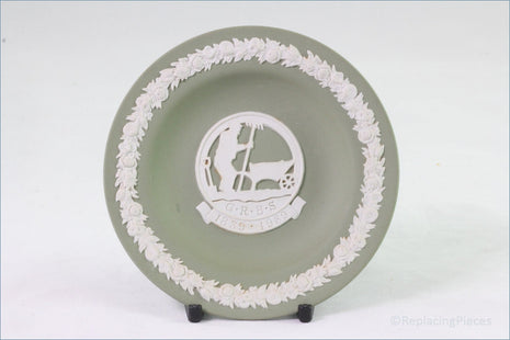 Wedgwood - Jasperware (Sage Green) - Round Pin Tray (GRBS)