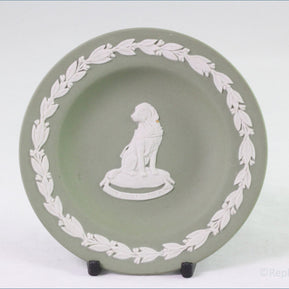Wedgwood - Jasperware (Sage Green) - Round Pin Tray (Guide Dogs)