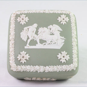 Wedgwood - Jasperware (Sage Green) - Square Box