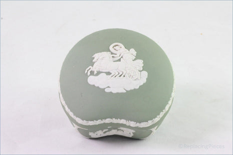 Wedgwood - Jasperware (Sage Green) - Kidney Box 