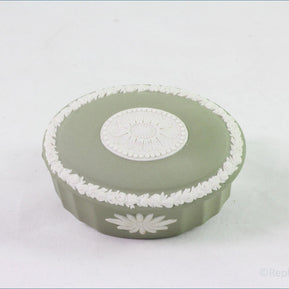 Wedgwood - Jasperware (Sage Green) - Oval Box