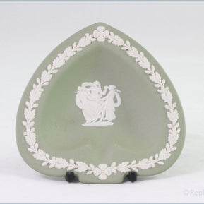 Wedgwood - Jasperware (Sage Green) - Spade Shaped Pin Tray - WWJWG7