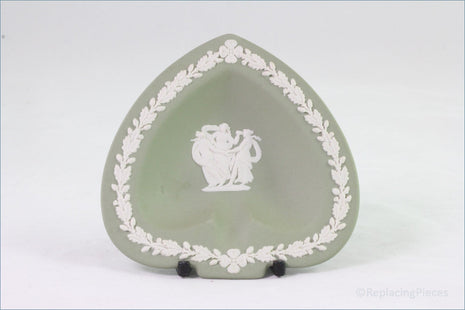 Wedgwood - Jasperware (Sage Green) - Spade Shaped Pin Tray - WWJWG7