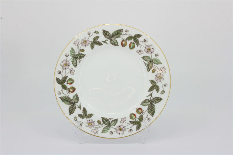 Wedgwood - Strawberry Hill - 6" Side Plate - Decorative plate with floral and leaf pattern on a white background