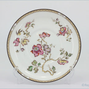 Wedgwood - Swallow - Coffee Saucer (Brown Edge)
