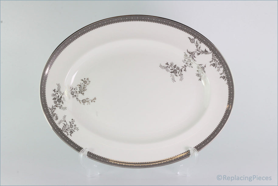Wedgwood - Vera Wang Lace (Platinum) - 14" Oval Platter