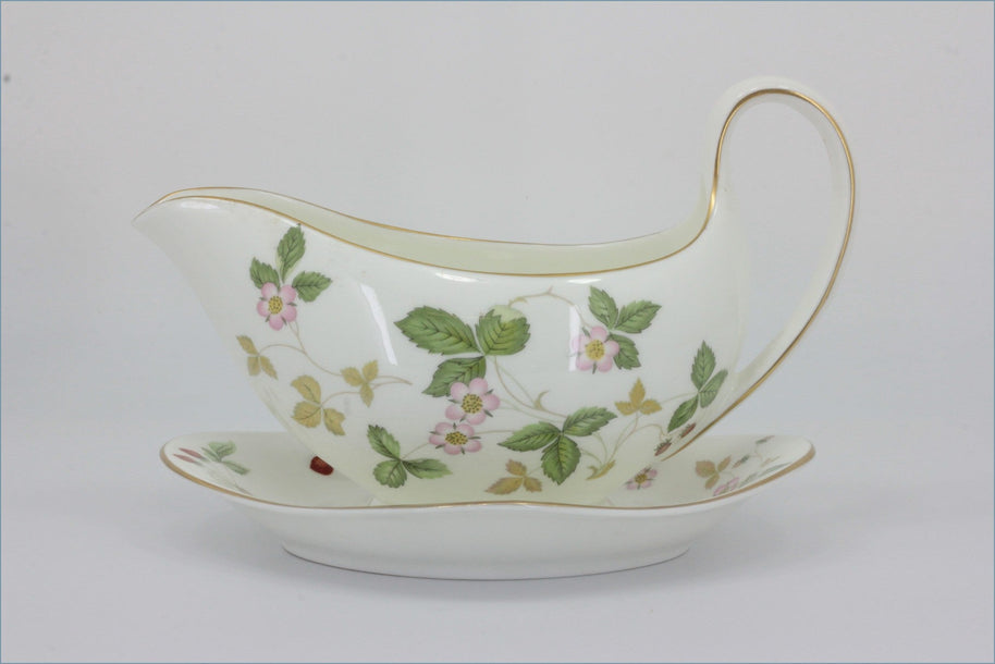 Wedgwood - Wild Strawberry - Fixed Gravy Boat And Stand
