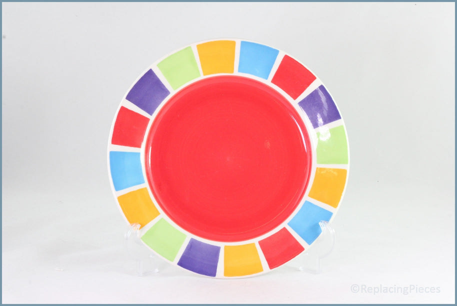 RPW122 - Whittards - Multi Coloured Squares - 9 5/8" Luncheon Plate