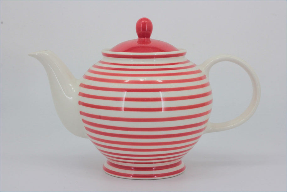 RPW270 - Whittards - Teapot - Red & White Stripes