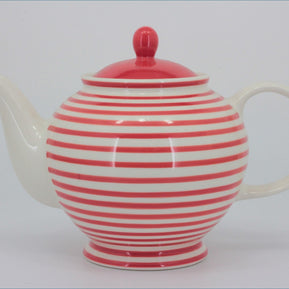 RPW270 - Whittards - Teapot - Red & White Stripes