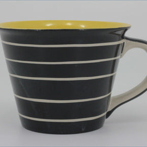 RPW284 - Whittards - Teacup (Black & White Stripes)