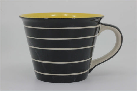 RPW284 - Whittards - Teacup (Black & White Stripes)