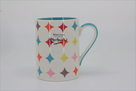 RPW287 - Whittards - Mug (Multi Coloured Diamonds - Blue Interior)