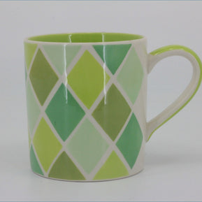 RPW295 - Whittards - Mug (Green Diamonds)