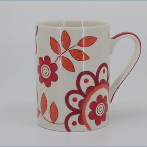 RPW298 - Whittards - Mug (Red & Orange Flowers)