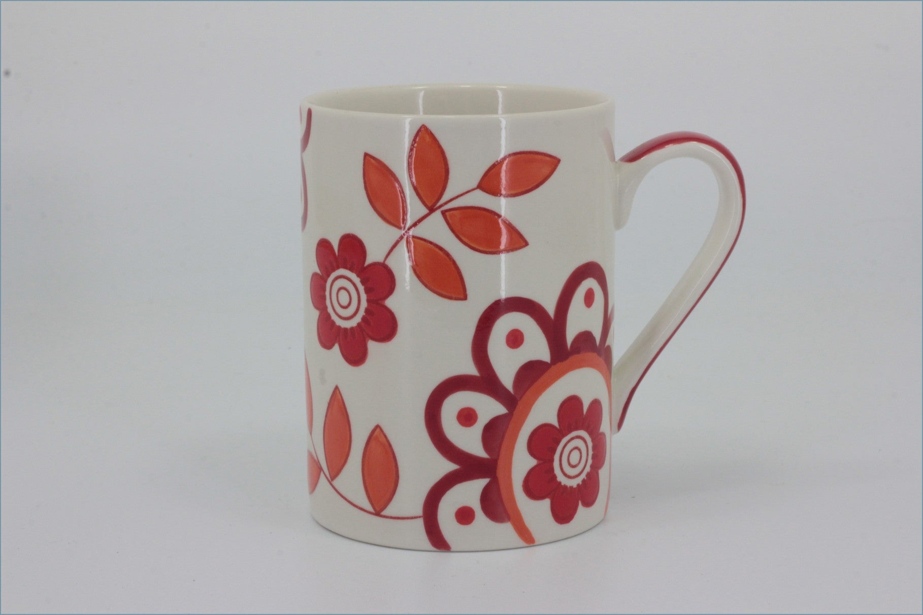 RPW298 - Whittards - Mug (Red & Orange Flowers)