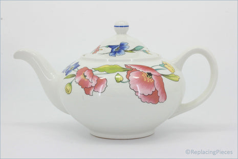 Woods - Alpine Meadow - Teapot - Teapot with floral design on a white background