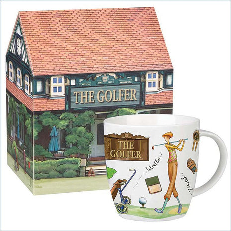 Queens By Churchill - At Your Leisure - The Golfer Mug In Giftbox - New