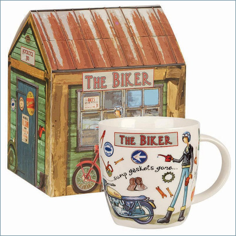 Queens By Churchill - At Your Leisure - The Biker Mug In Giftbox - New